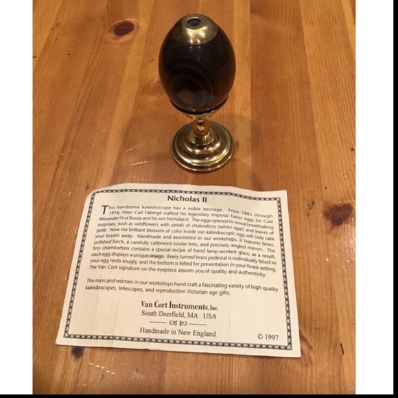 VINTAGE WOOD KALEIDOSCOPE ON STAND NICHOLAS II VAN CORT INSTRUMENTS 1997 - Picture 2 of 7